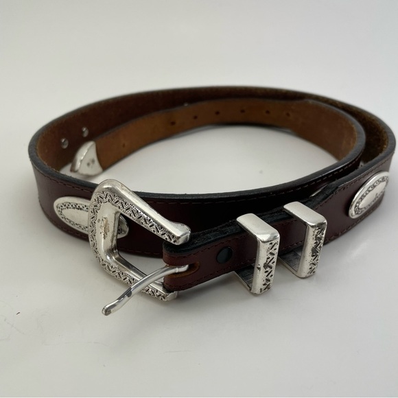 Brighton Leather Belt with Silver Hardware - Picture 7 of 12